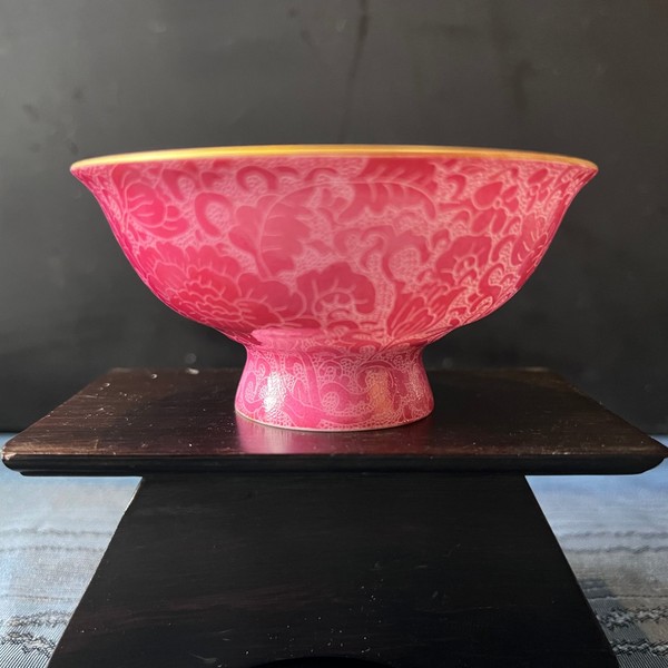 胭脂红扒花杯（扒花 · 品杯）