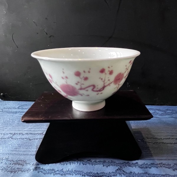 釉里红梅碗（彩绘 · 品杯）