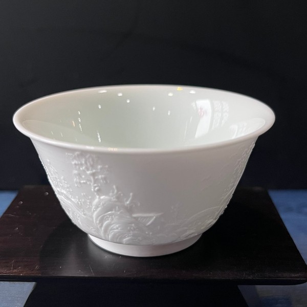 锦簇浮雕碗（甜白浮雕 · 品杯）