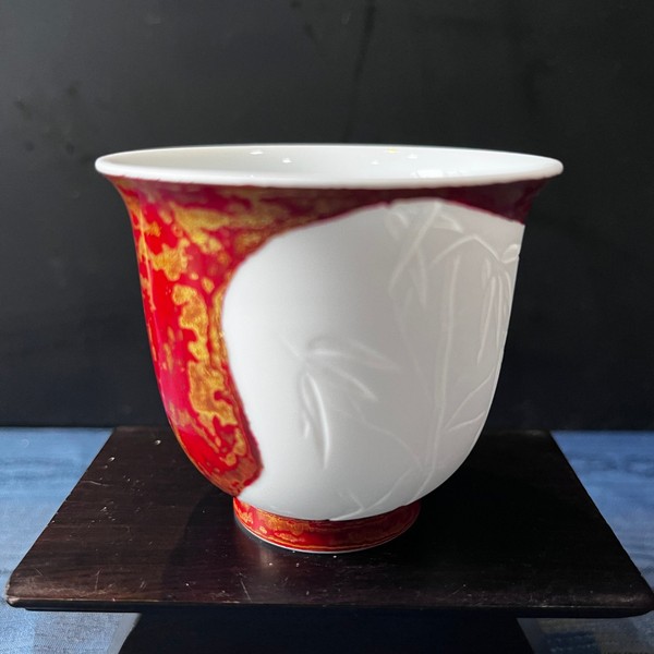 朱砂竹影杯（窑变釉 · 品杯）