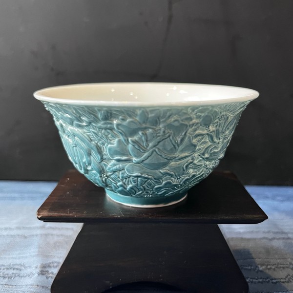 孔雀绿牡丹碗（颜色釉 · 品杯）